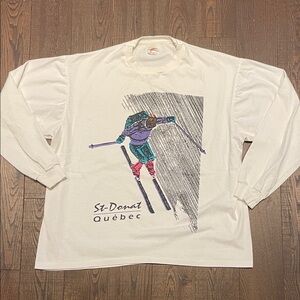 Vintage Saint Donat Quebec Skiing shirt